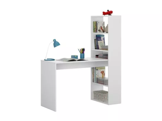Bureau réversible avec étagère de rangement - L120 cm