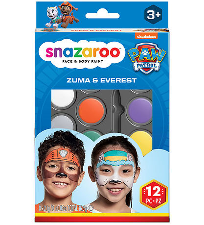 Snazaroo Kinderschminke - 12 Teile - Paw Patrol Zuma und Everest