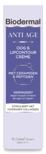 Biodermal Anti Age Oog- en Lipcontourcrème 15 ML