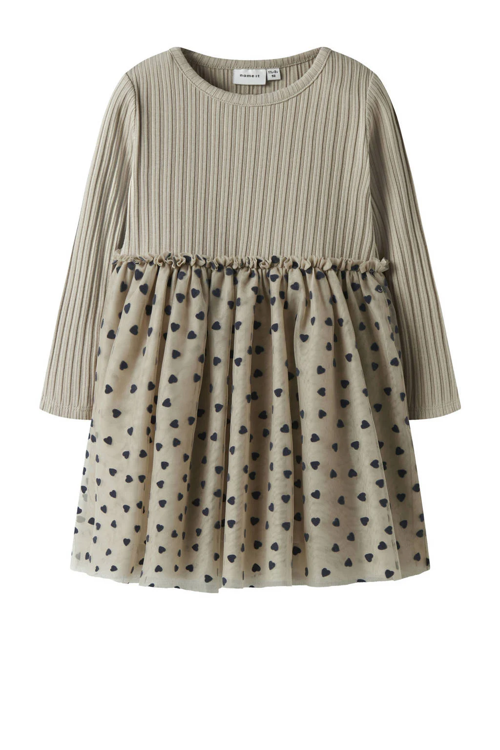 NAME IT MINI korte jurk beige