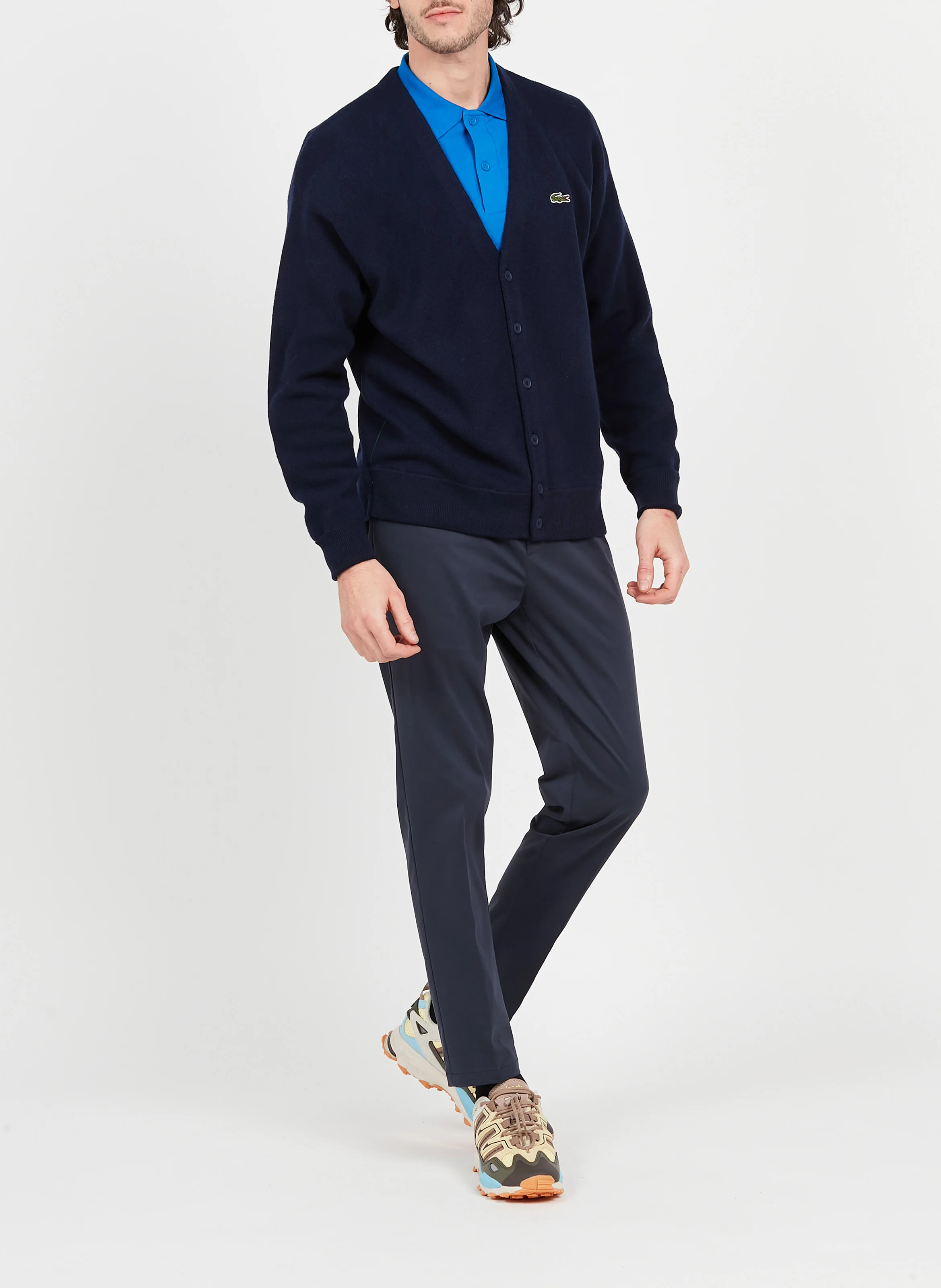 SMITHY - Pantalon droit en coton mélangé| Bleu
