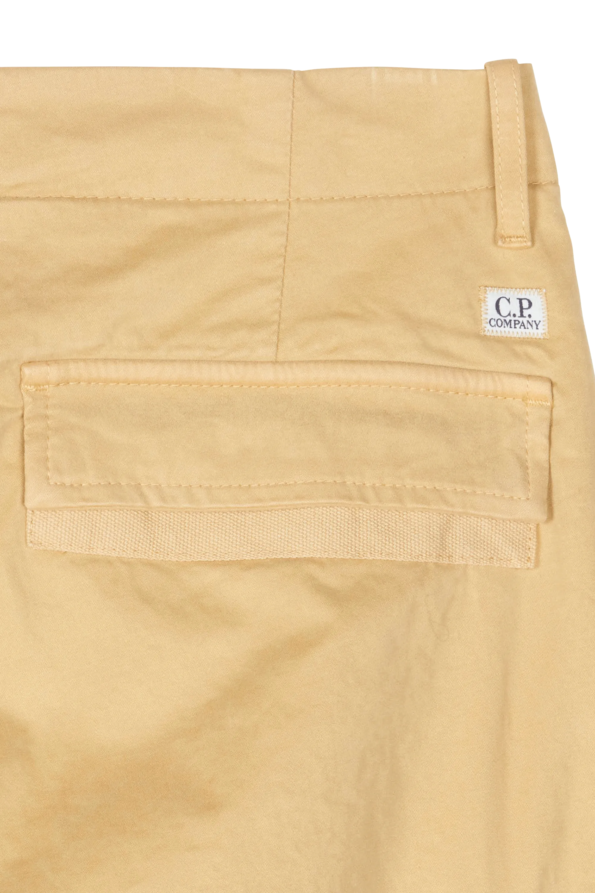 C.P. COMPANY Pantalon STRETCH SATEEN ERGONOMIC ANGULAR CARGO PANTS Beige