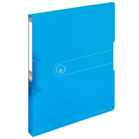 Herlitz Ringbuch PP A4 2 Ringe 16mm transparent blau