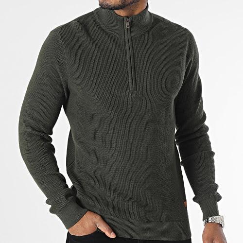 Pull Col Zippé Codford 20714337 Vert Kaki