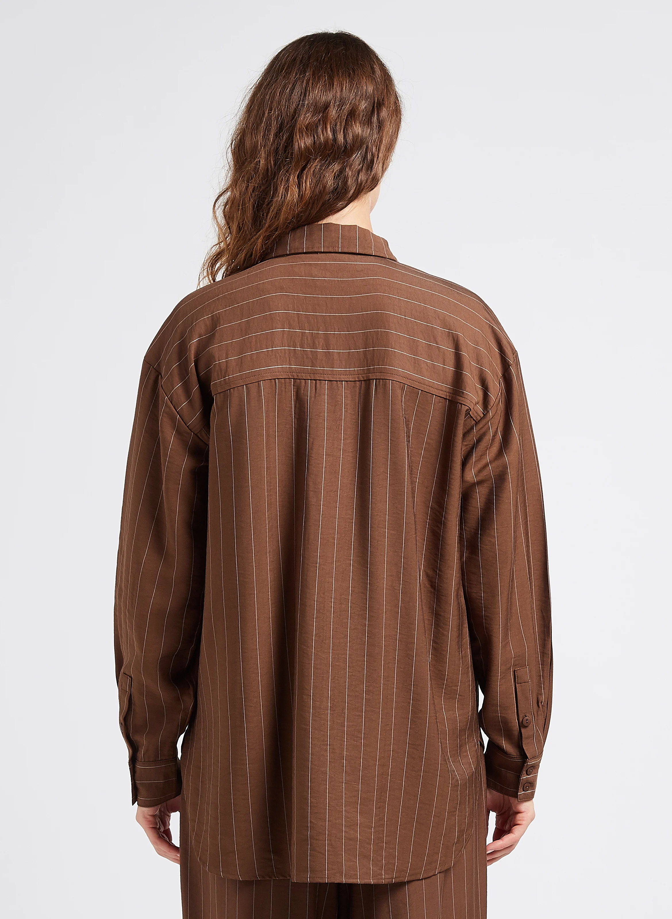 JOANITA - Chemise ample col classique imprimé rayé | Multicolore