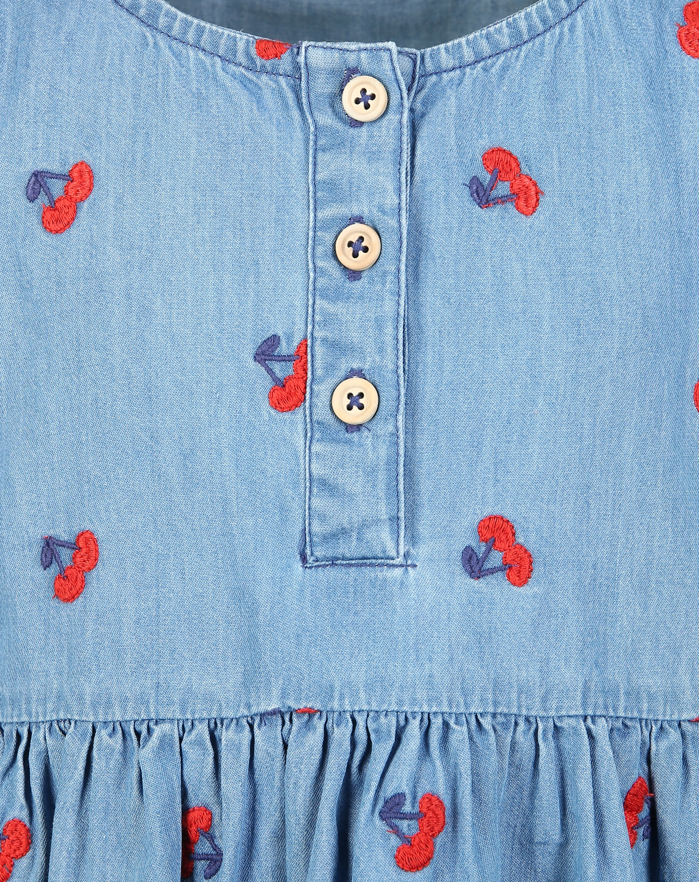 Jeans-Kleid KIRSCHE in hellblau