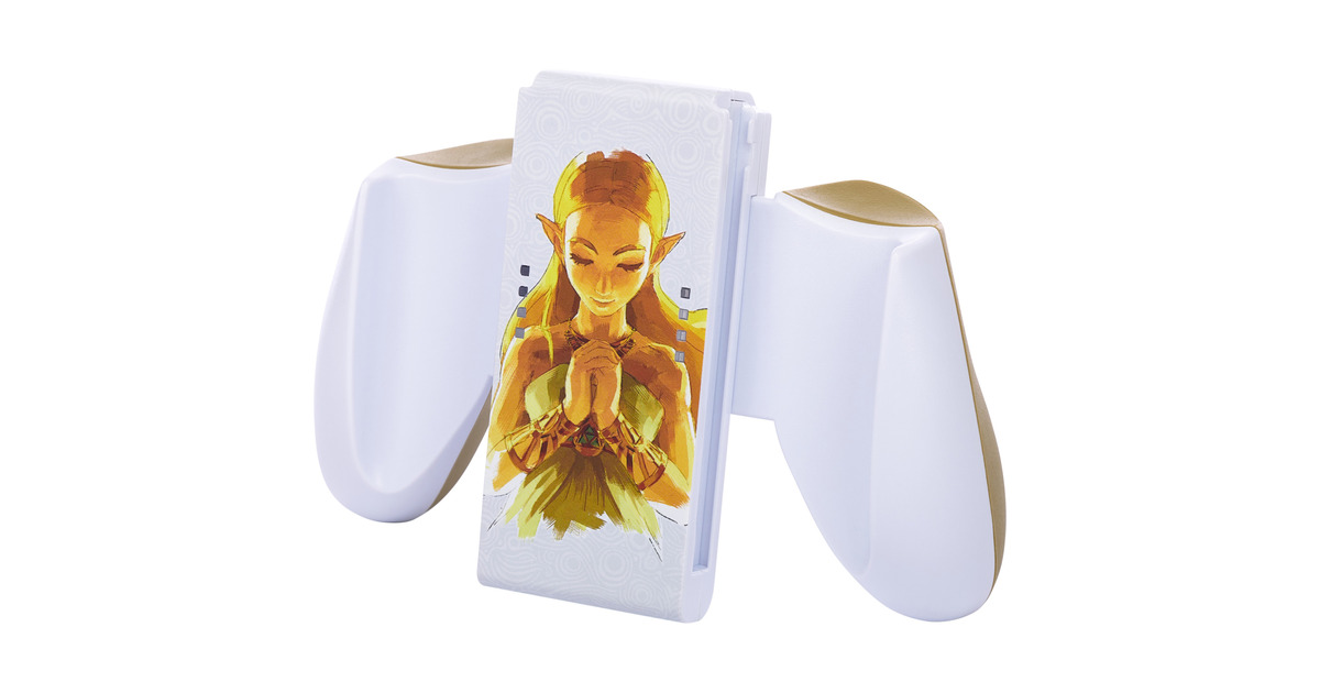 PowerAJoy-Con Comfort Grip for Nintendo Switch - Princess Zelda bevestiging  (Wit)