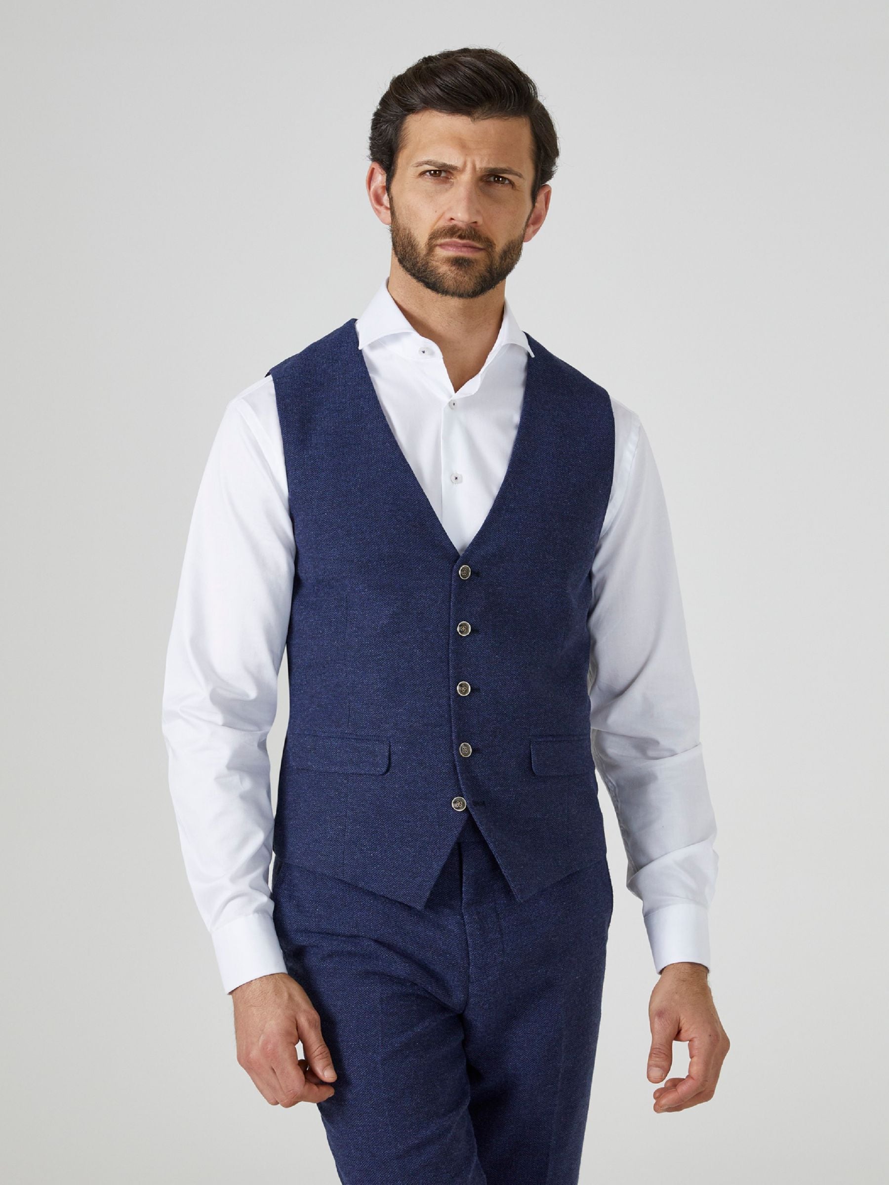 Donkerblauw - Skopes Jude maatsnit getailleerd vest
