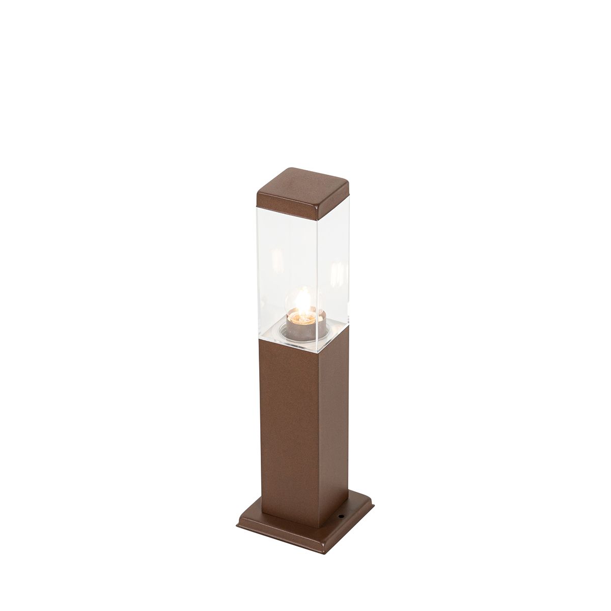 Smart buitenlamp paal roestbruin 45cm incl. Wifi P45 - Malios