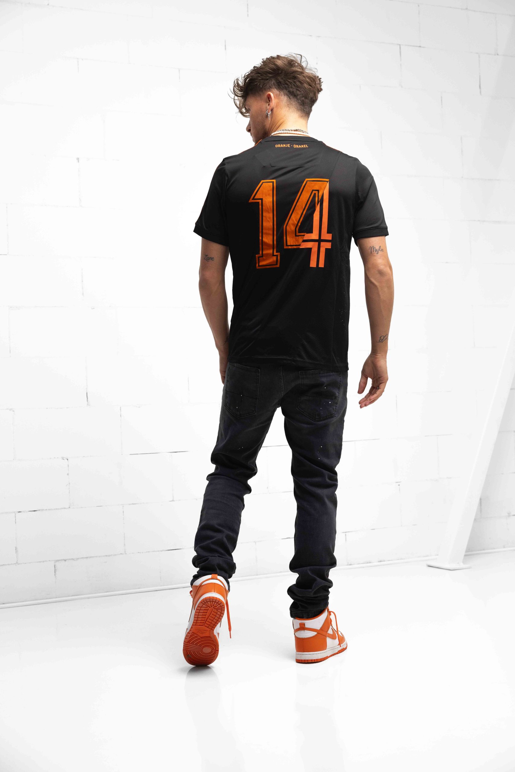 Cruyff Euro T-Shirt Heren Zwart