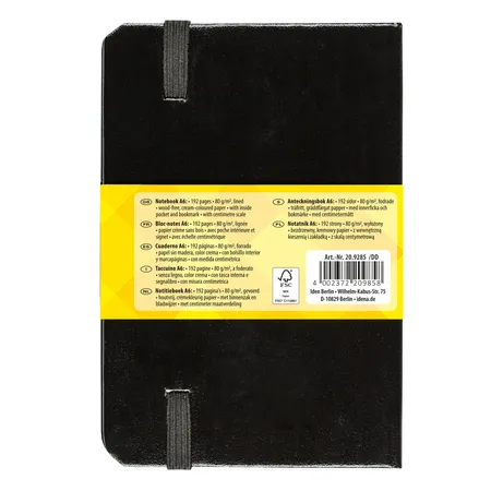 Idena Notizbuch FSC-Mix, liniert, A6, schwarz