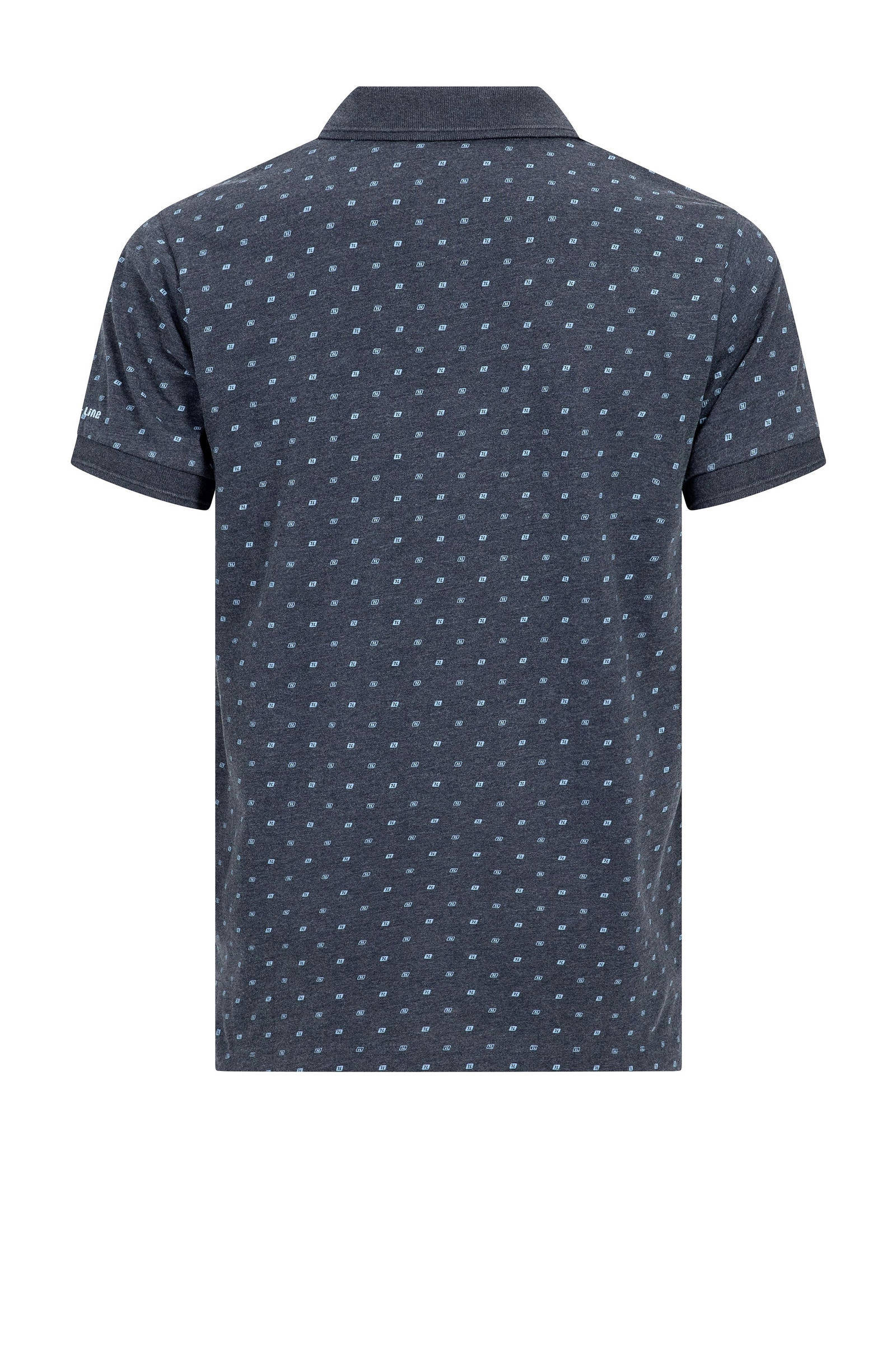 Life-Line polo Krabi met stippen donkerblauw