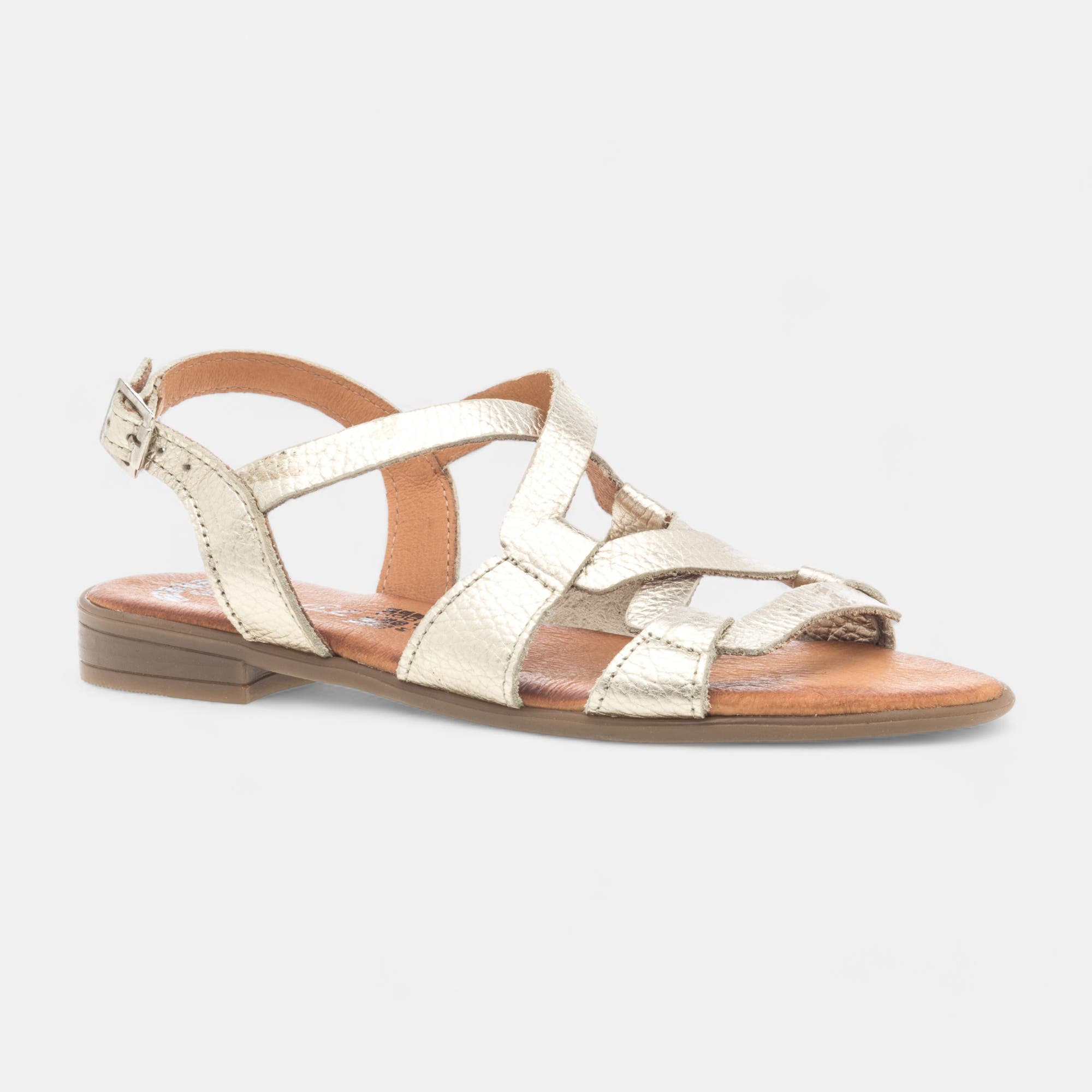 Sandales Femme en cuir or
