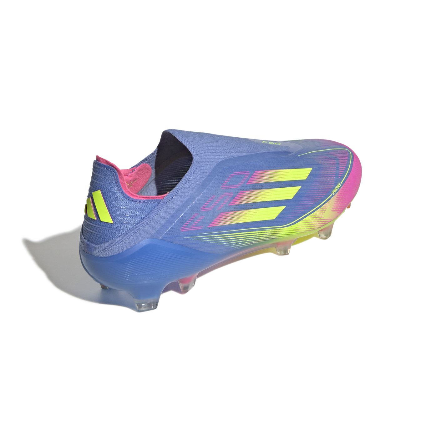 Adidas F50 Elite Veterloze Gras Voetbalschoenen (FG) Blauw Neongeel Roze
