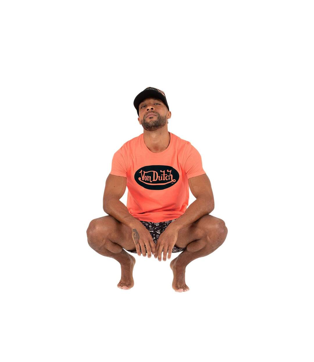 T-shirt col rond homme en coton Front
