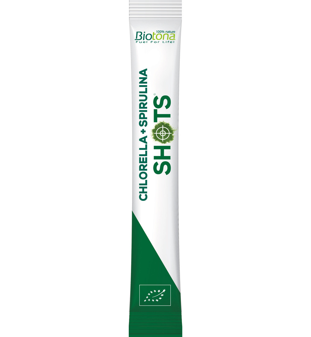Biotona Chlorella spirulina shots 2.2gram bio (20 stuks)