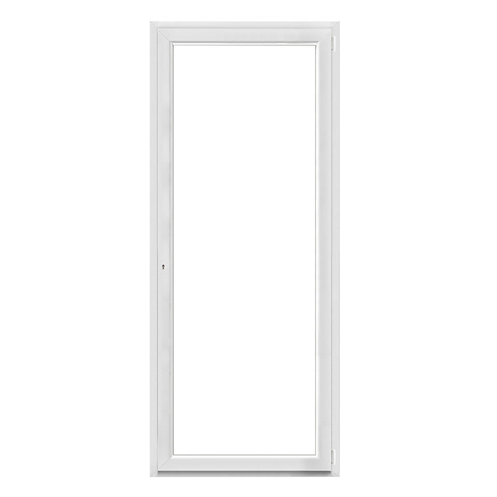 Porte fenêtre PVC 1 vantail tirant GoodHome blanc - l.80 x h.205 cm, tirant droit
