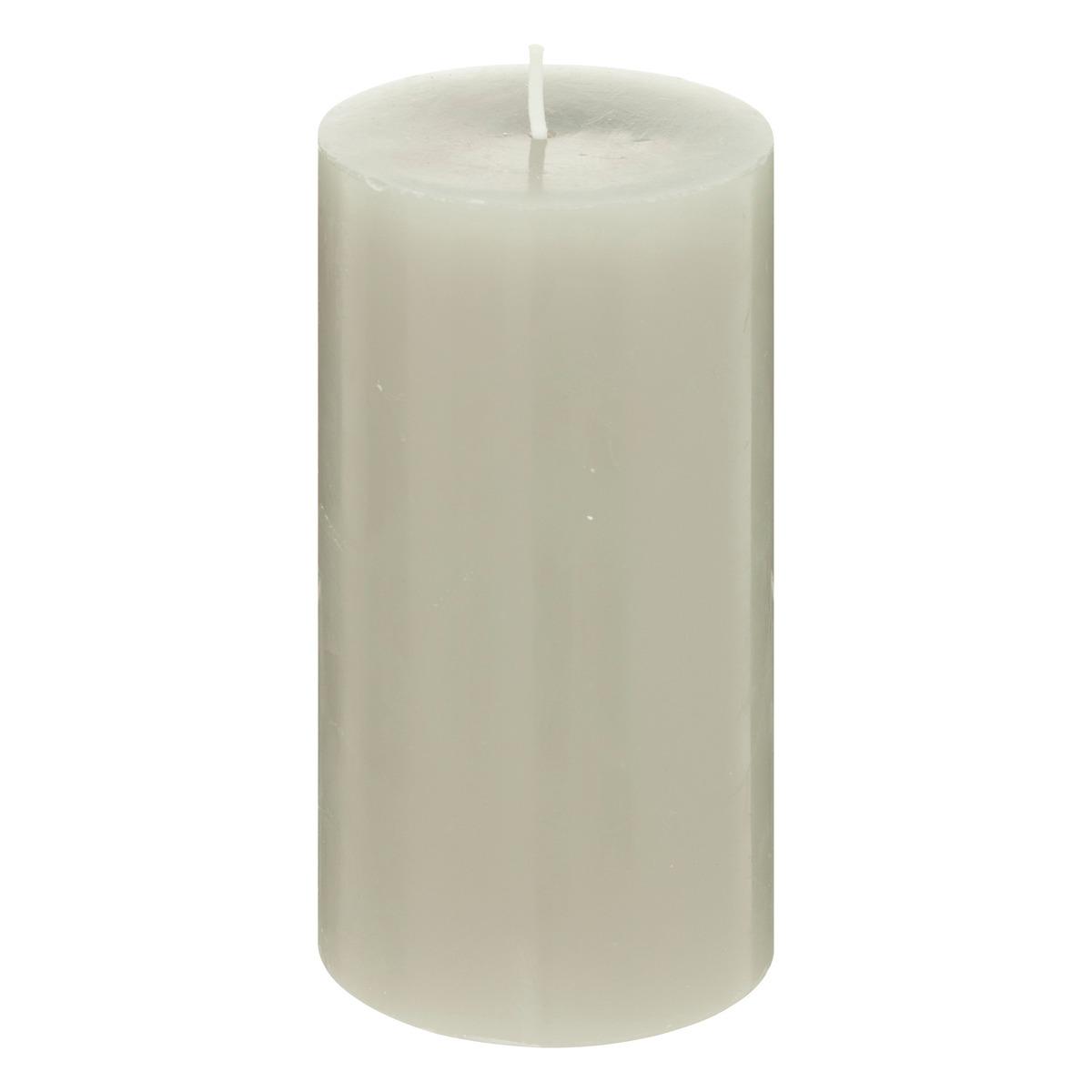 BOUGIE RONDE HUGO GRIS FONCE D.7X13CM
