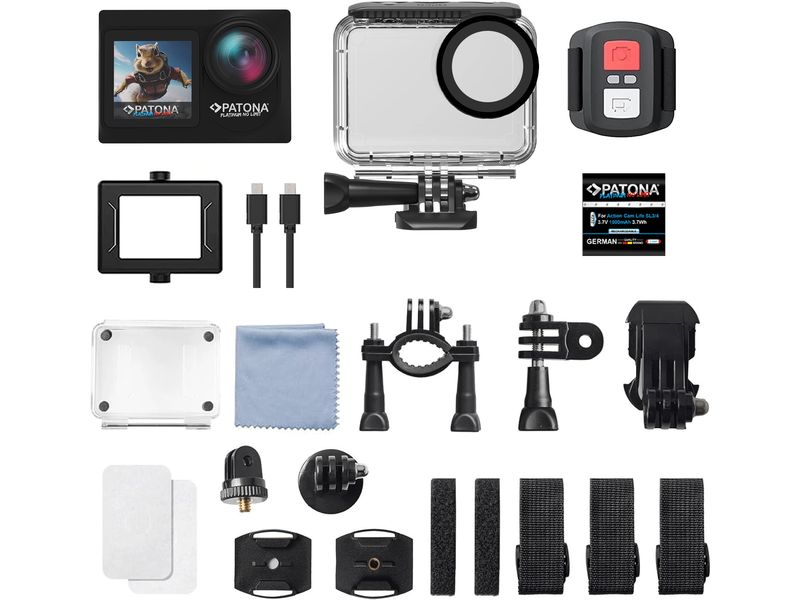 Patona Actionkamera Platinum Life SL4 5K Actionkamera mit APP-Steuerung