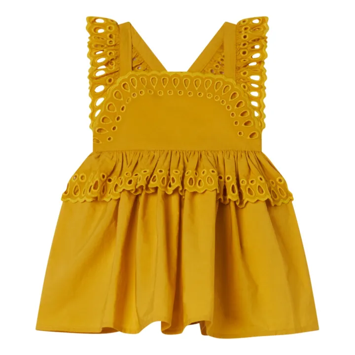 Stella McCartney Kids Robe Broderie Anglaise Baby | Jaune