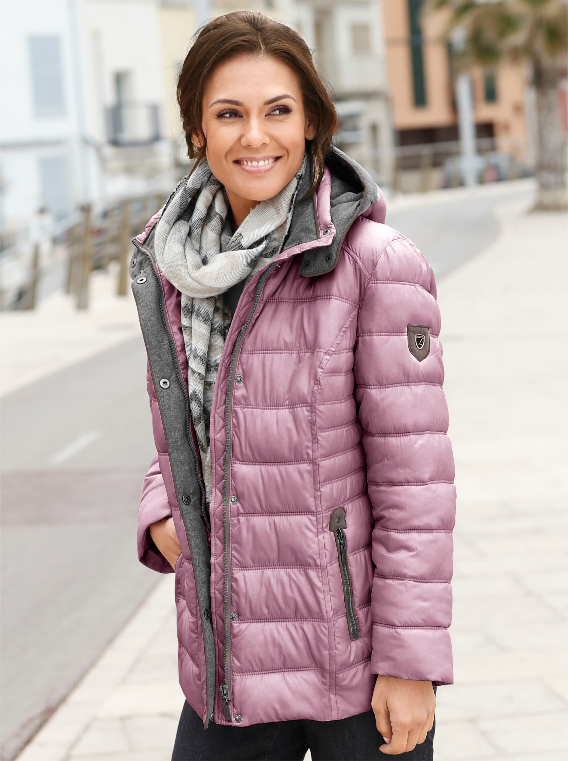 Steppjacke in mauve