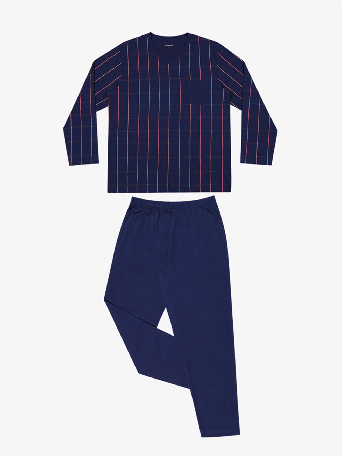 Pyjama long col V homme Business