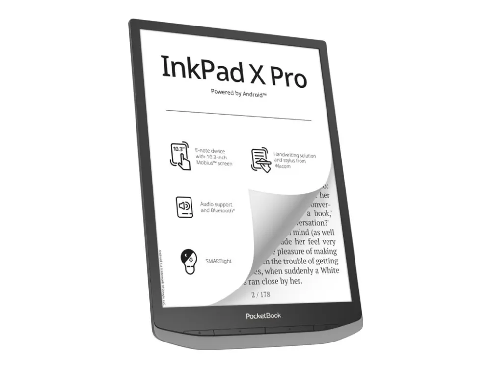 PocketBook InkPad X Pro - eBook læser - Android 8.1 (Oreo) - 32 GB - 10.3
