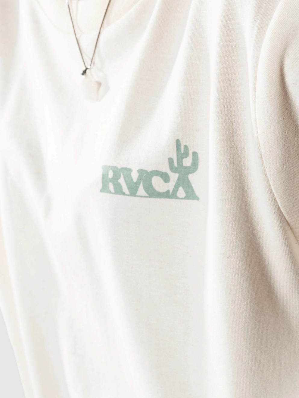 RVCA Out Back Cuffed T-Shirt unbleached