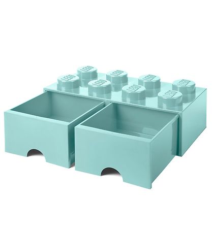 LEGO? Storage Opbevaringsskuffe - 8 Knopper - 50x25x18 - Aquabl?