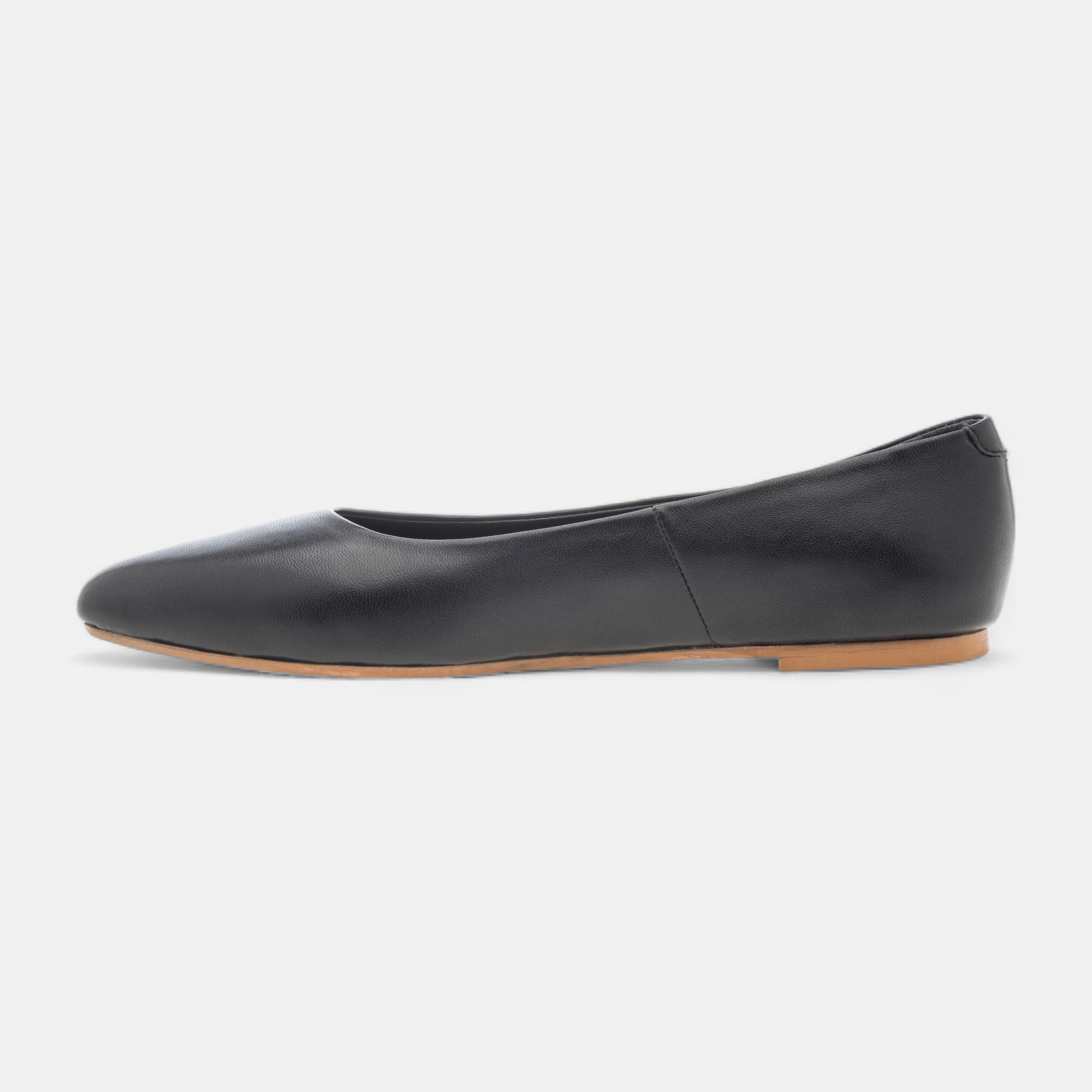 Ballerines Femme en cuir noir