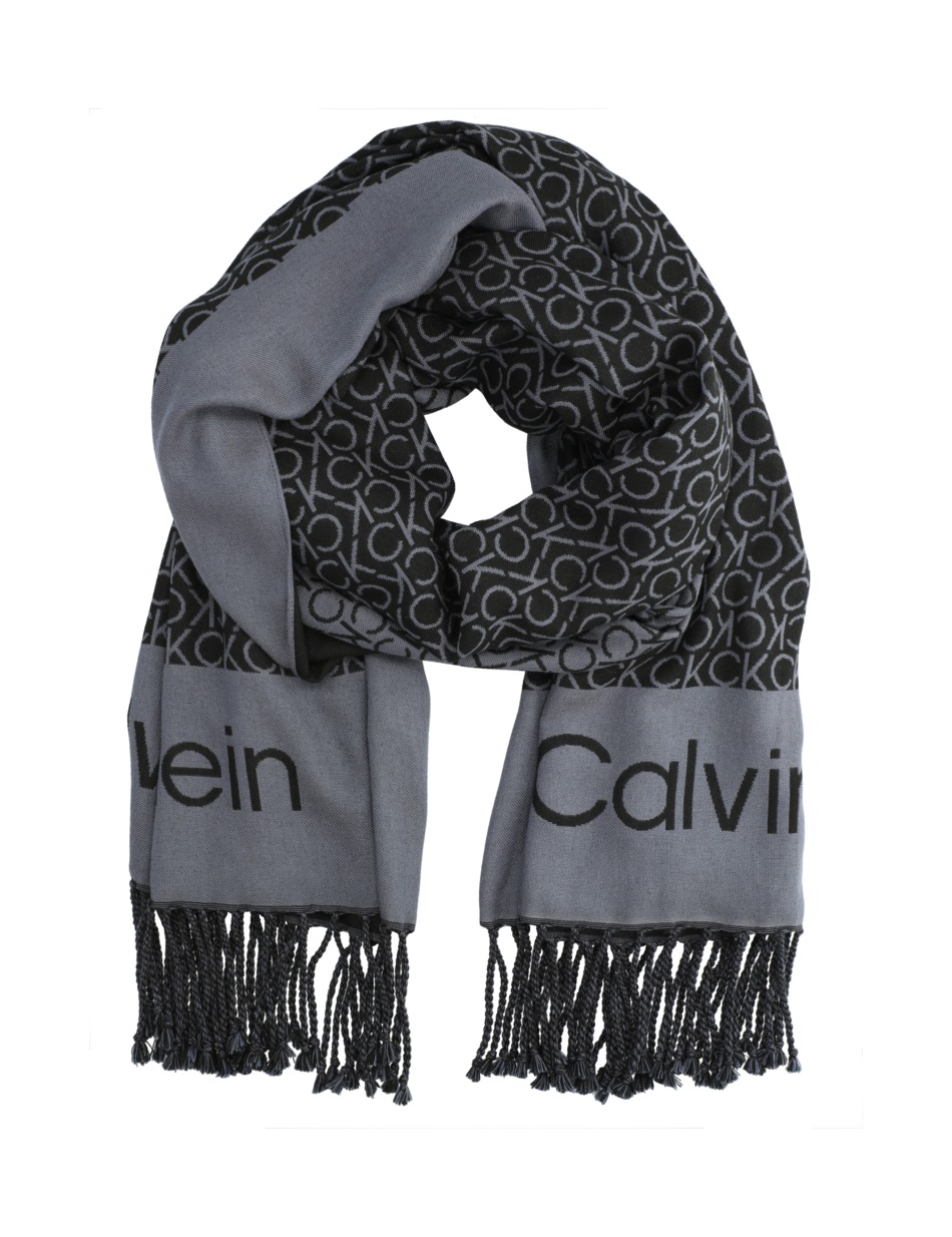 FRINGES MONOGRAM SCARF 100X200