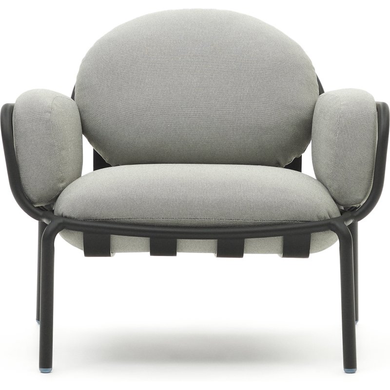 Fauteuil de jardin Joncols en aluminium finition peinture grise