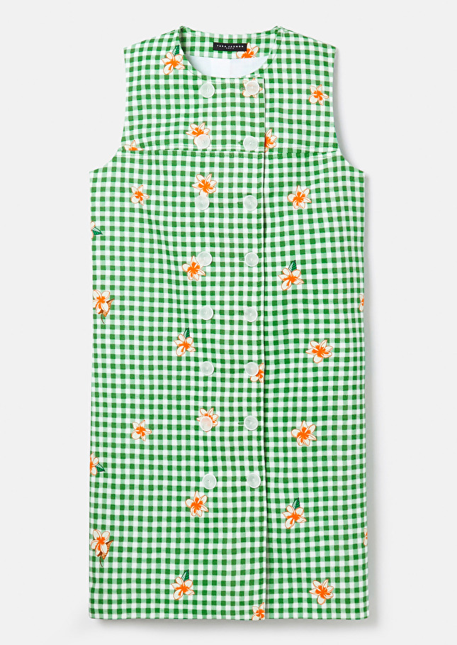 Robe Raphiaverte en vichy