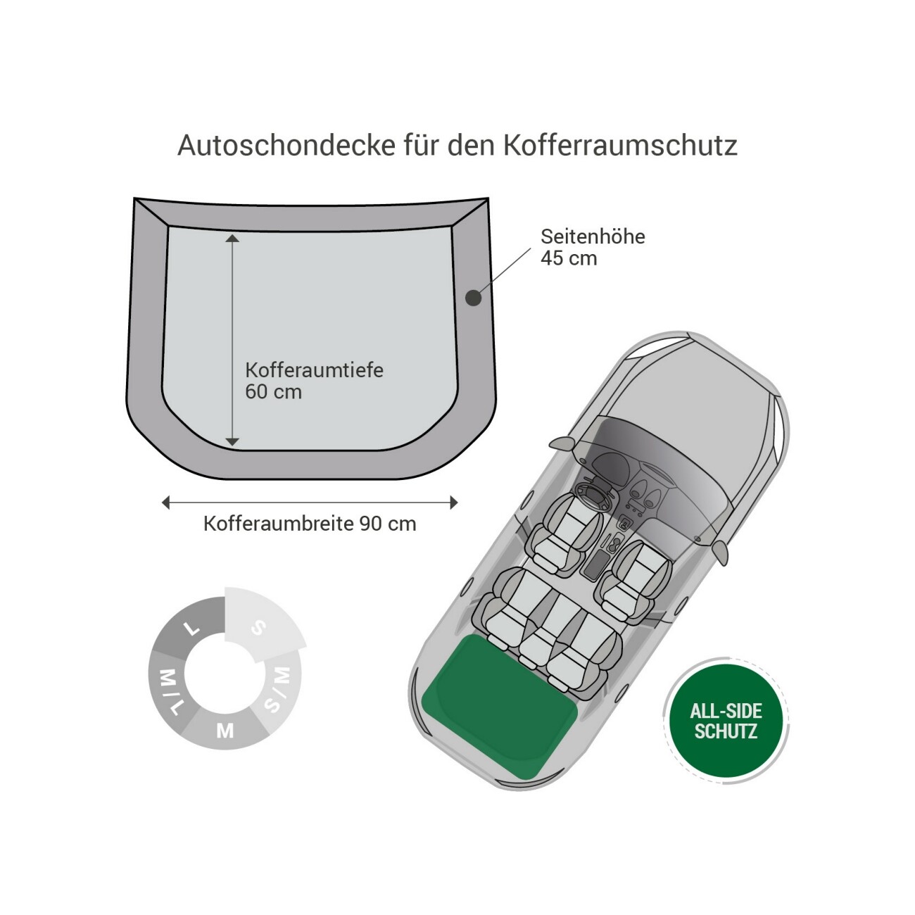 Doctor Bark Kofferraumdecke schwarz S