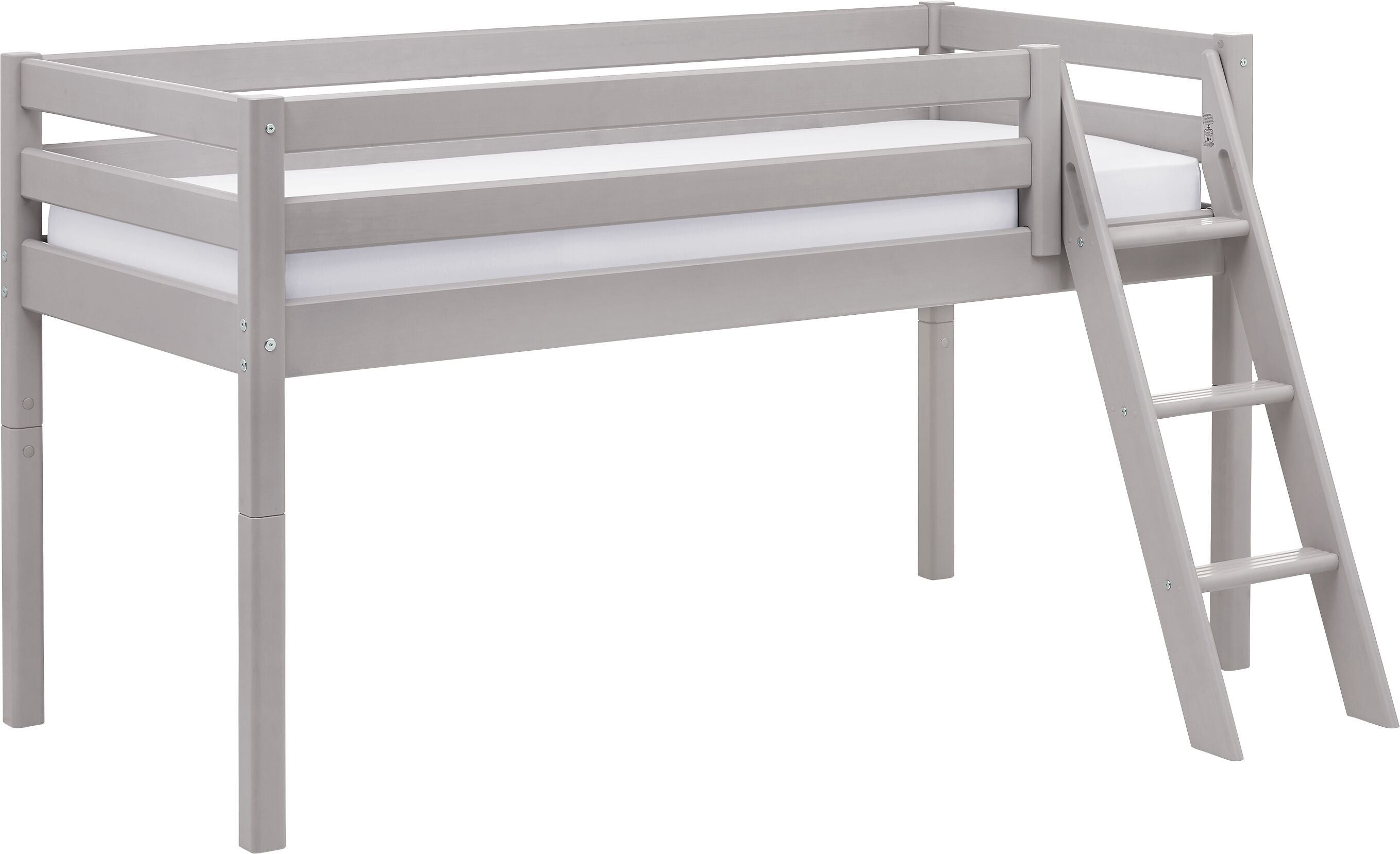 Flexa CLASSIC Halbhochbett - Grau / B: 149.0 cm x T: 210.0 cm x H: 120.0 cm