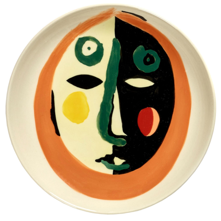 Serax Feast by Ottolenghi gebaksbordje Ø16 set van 4 White/Red Stripes