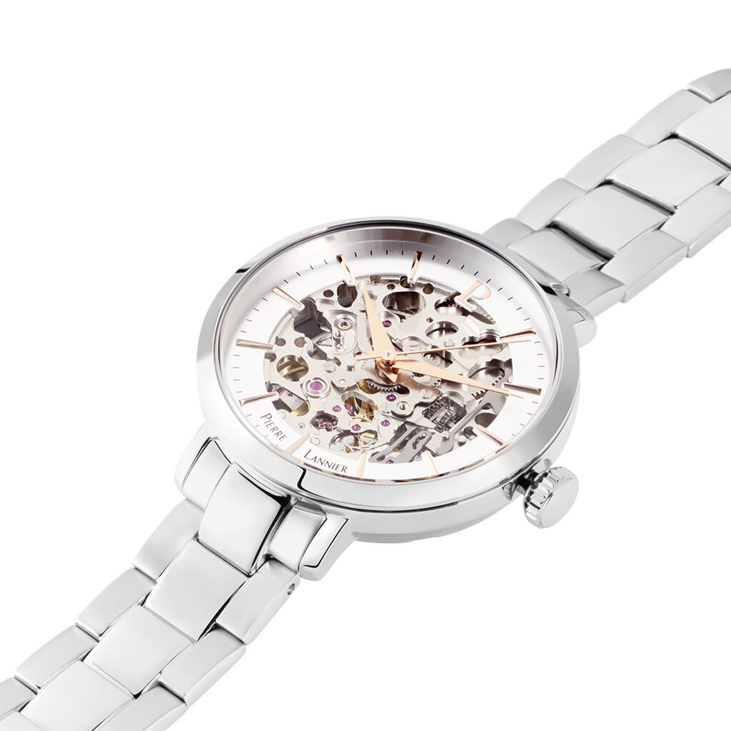 Montre Lannier Pierre Automatic Acier Argenté