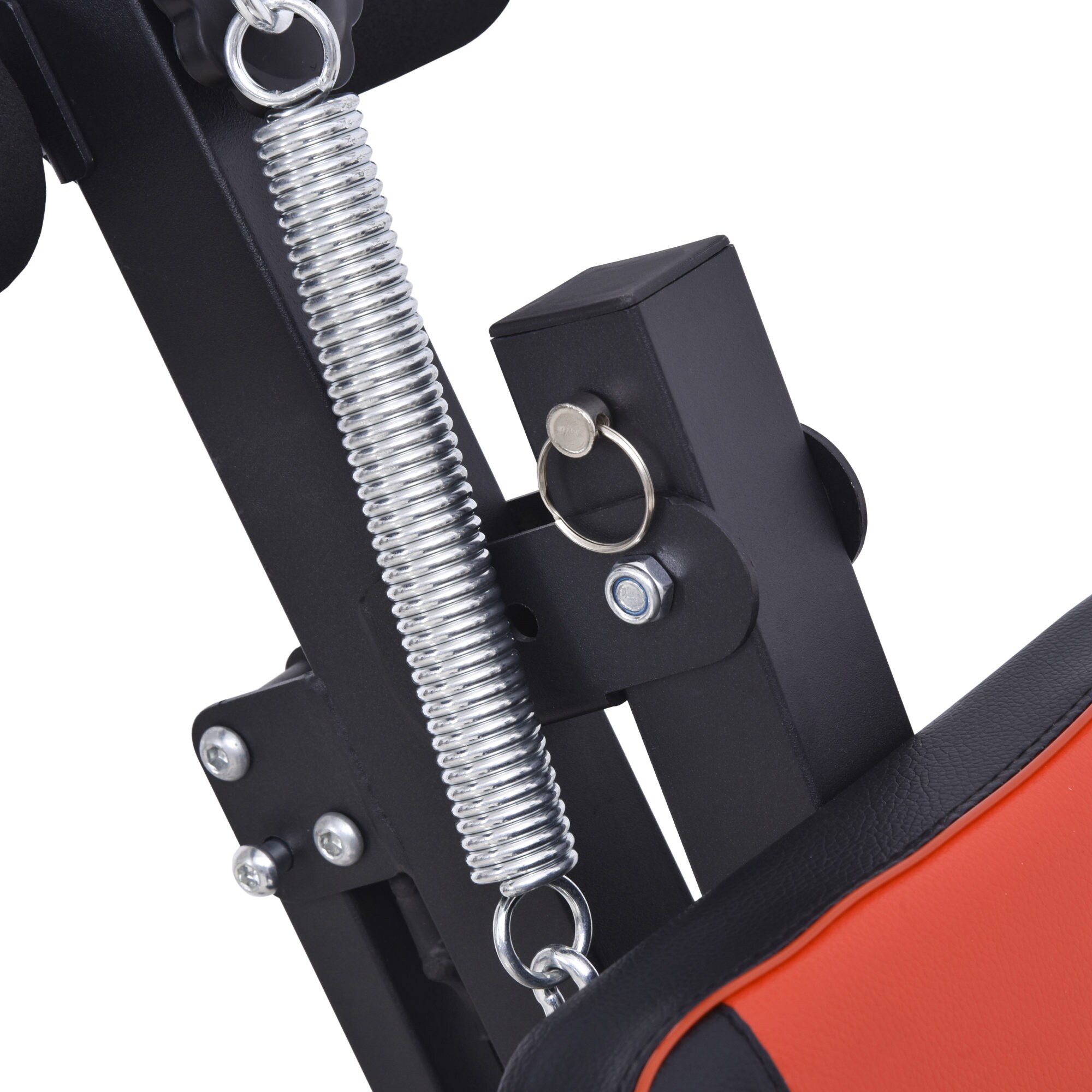 HOMCOM Sit-Up-Bank verstellbar rot, schwarz 166 x 53 x 52-60 cm (LxBxH)
