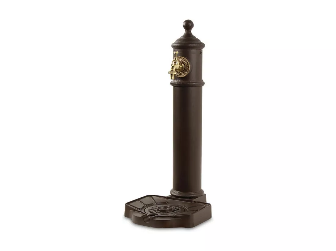 Fontaine de jardin Aluminium-Métal Marron - Décoration d'Autrefois