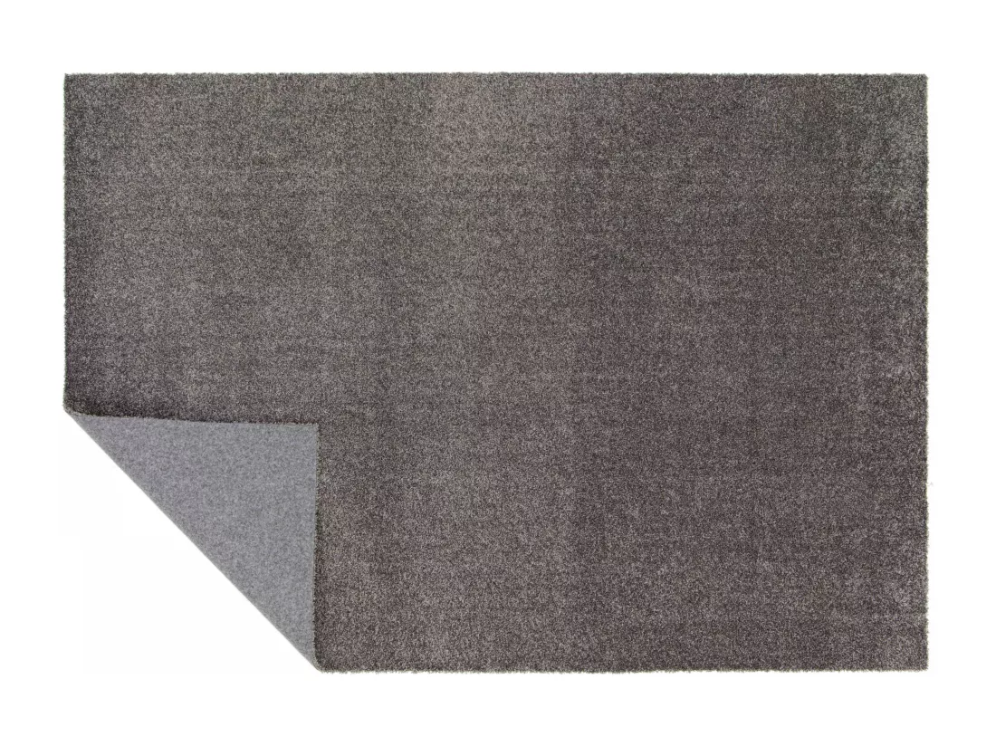 Tapis uni à poils longs en polypropylène 200 x 290 cm gris