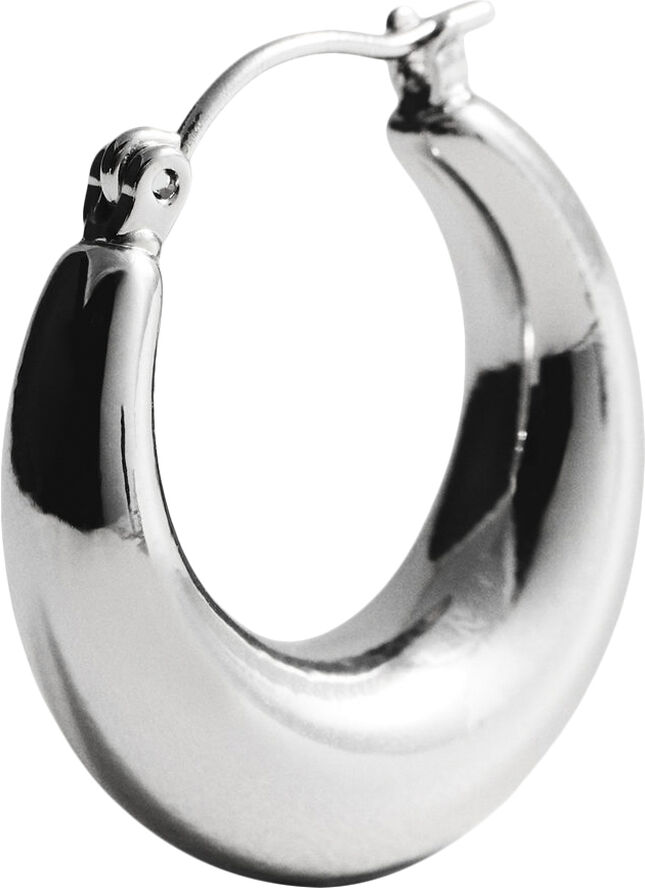 MANGO Volume hoop earrings Silver