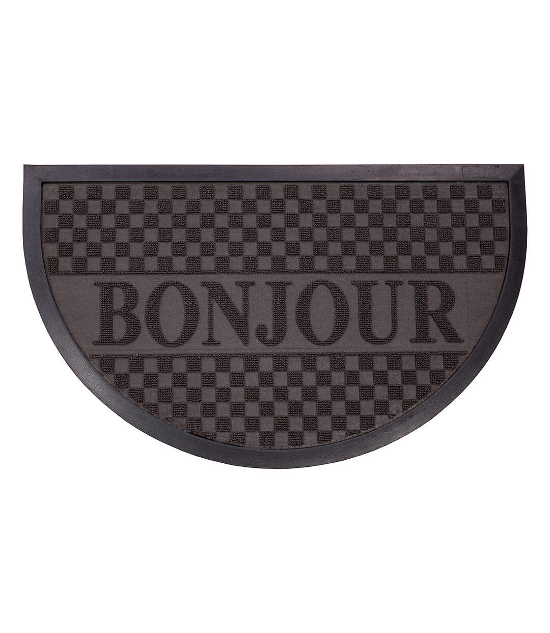 Paillasson demi-lune Bonjour - 100% polyester