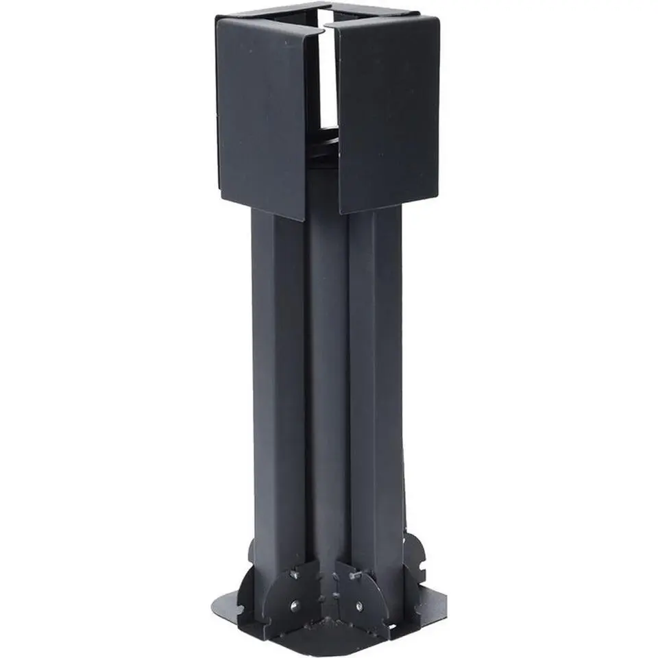 Parasolvoet/kruisvoet - zwart - metaal - voor 40 cm stenen