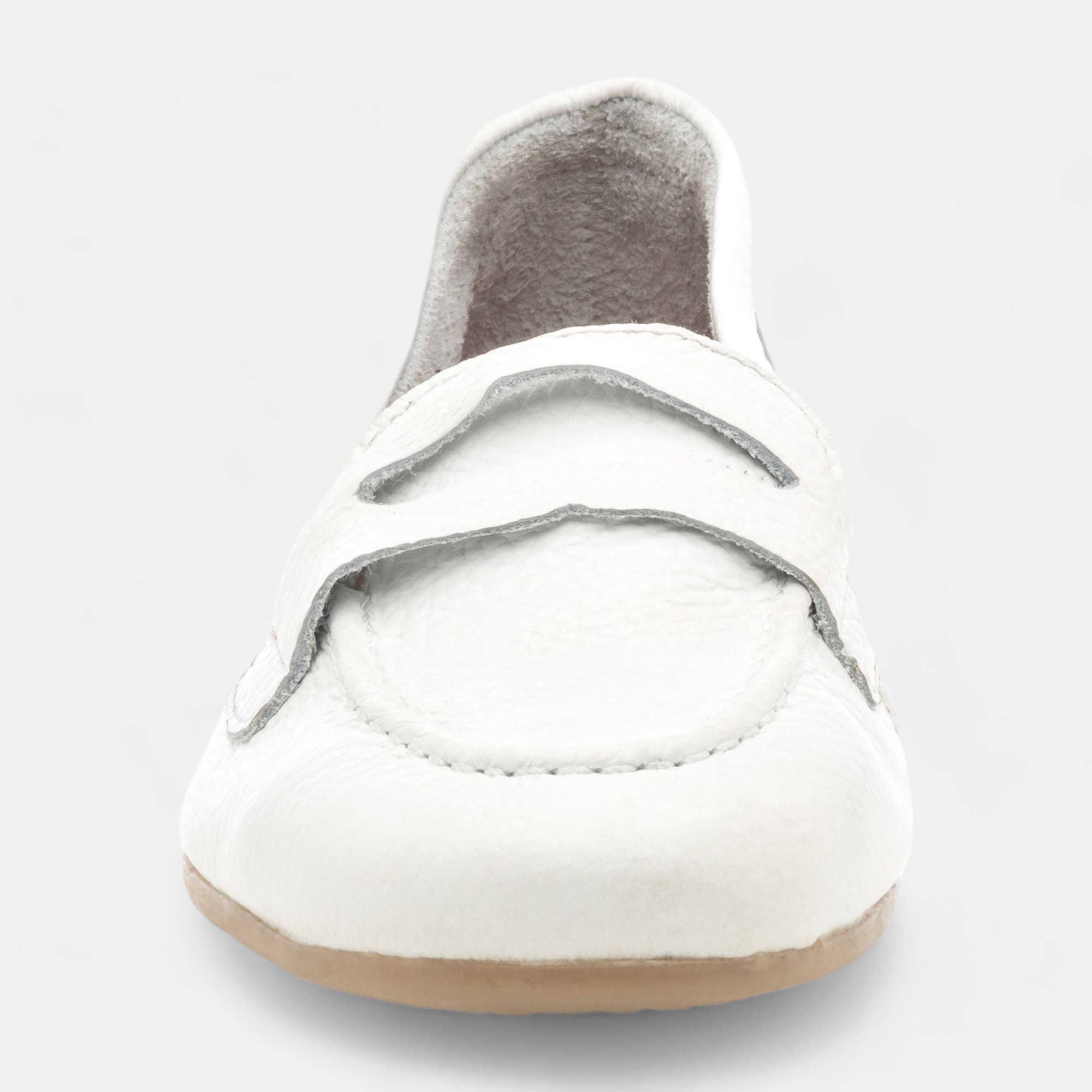 Mocassins Femme en cuir blanc