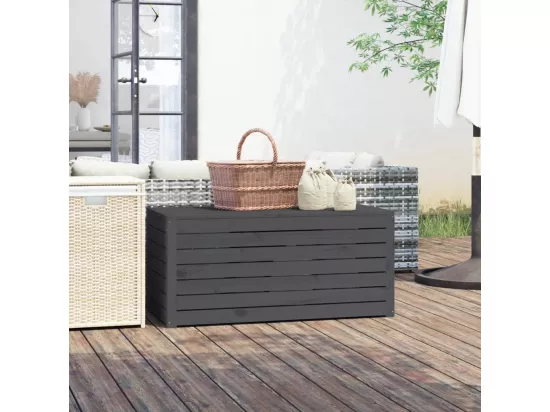 Boîte de jardin gris 101x50,5x46,5 cm bois massif de pin