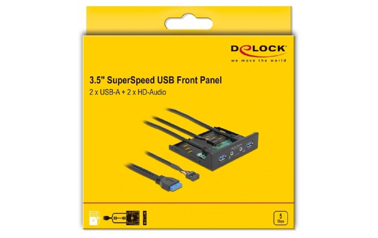 Front Panel 64150 2x USBFront-Panel mit zwei USB-3.0- und zwei 3.5mm Klinkenbuchsen