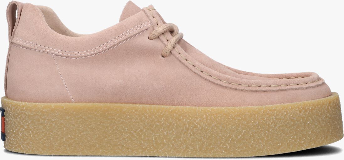 TOMMY JEANS roze tommy jeans veterschoenen tommy jeans suede sh