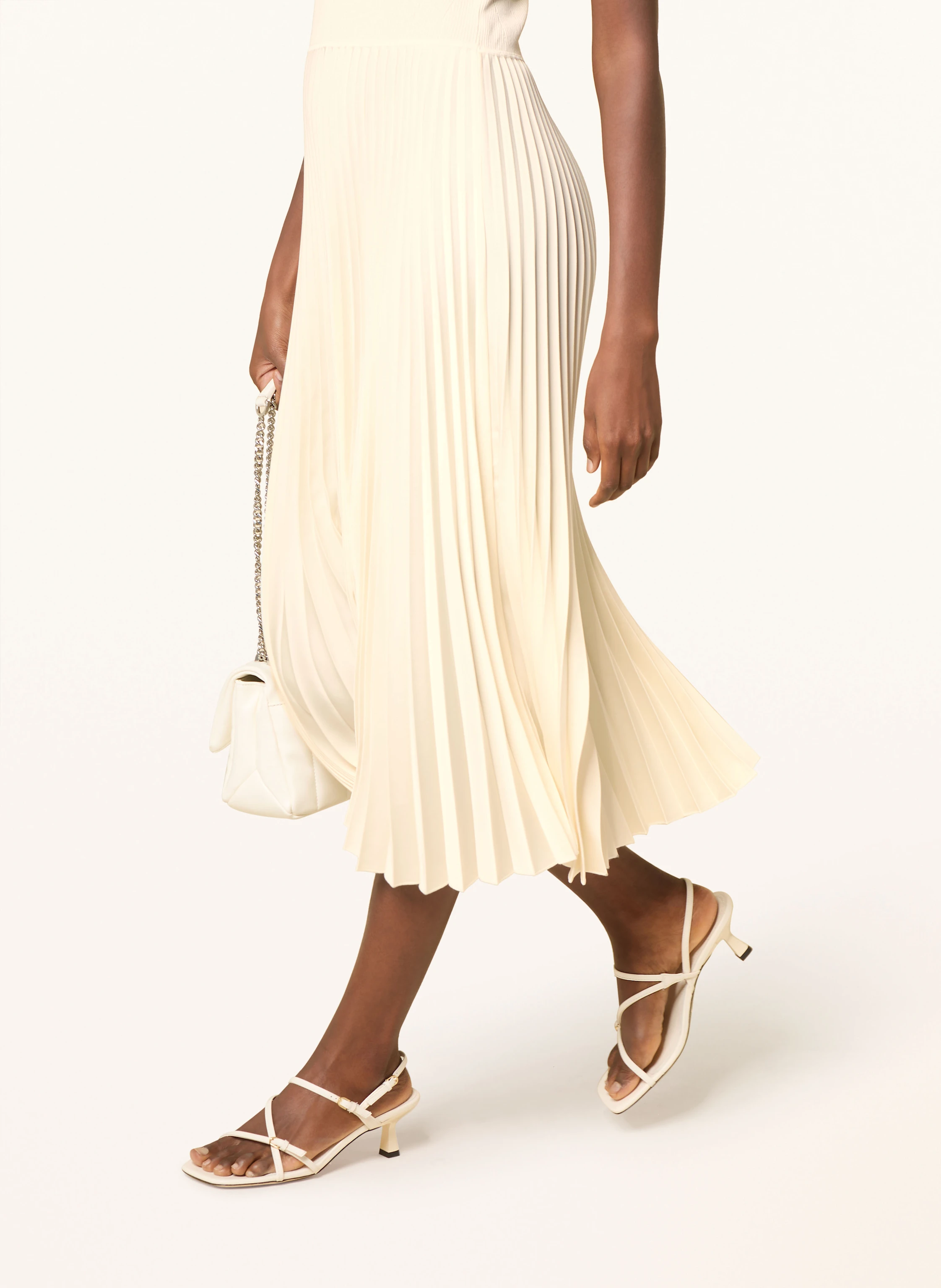 BOSS Kleid FADRIDI im Materialmix mit Plissees