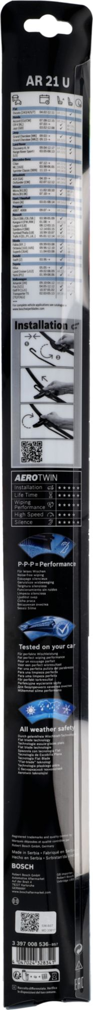 Frontscheibenwischer Aerotwin AR21U Auto Scheibenwischer KFZ Wischblatt