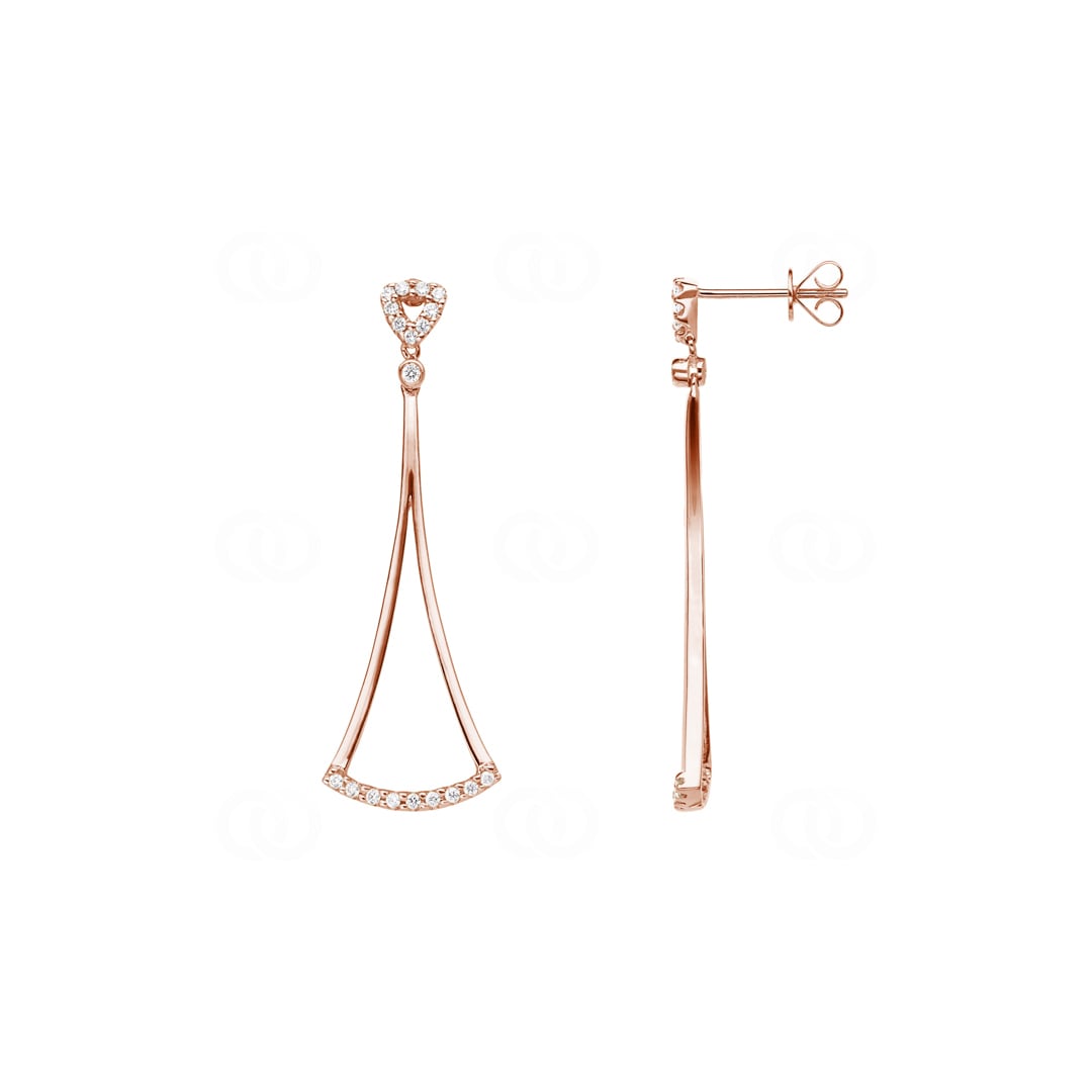 0.21 Karat Diamantohrhänger 750/18 K Roségold